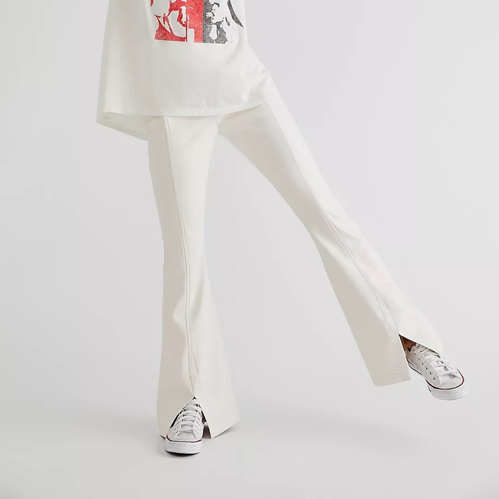 Free People Real Deal Vegan Slit Pants